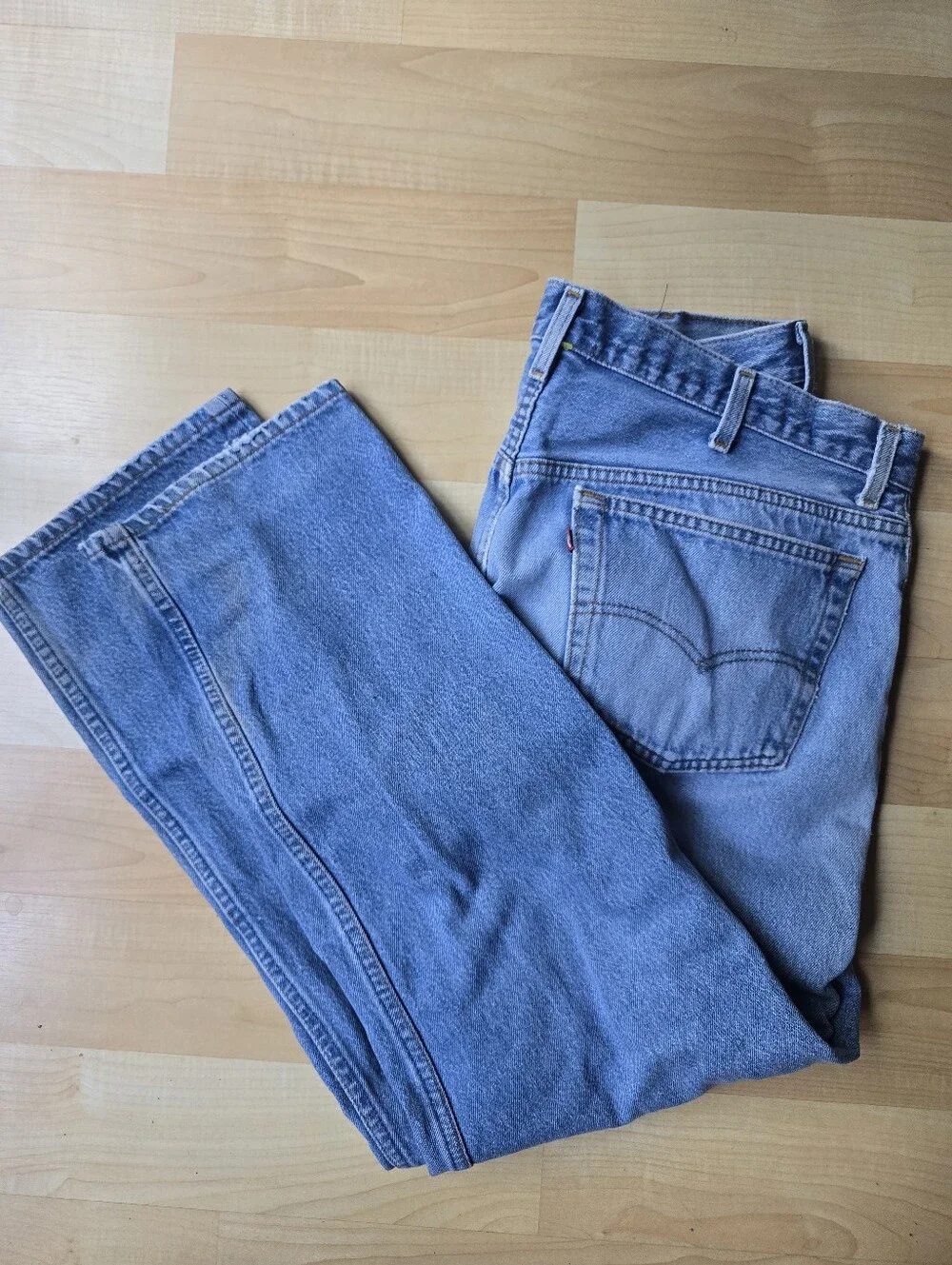 Vintage Levi's Men's Light Blue Straight Leg Jeans - Levi 501 Made In USA  40X32
